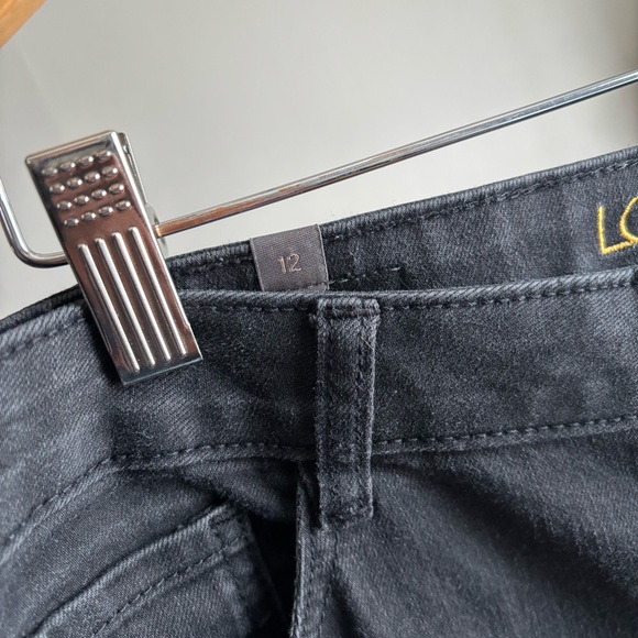 LC Lauren Conrad High Rise Waist Flare Jeans Size 12 Black - Picture 7 of 8